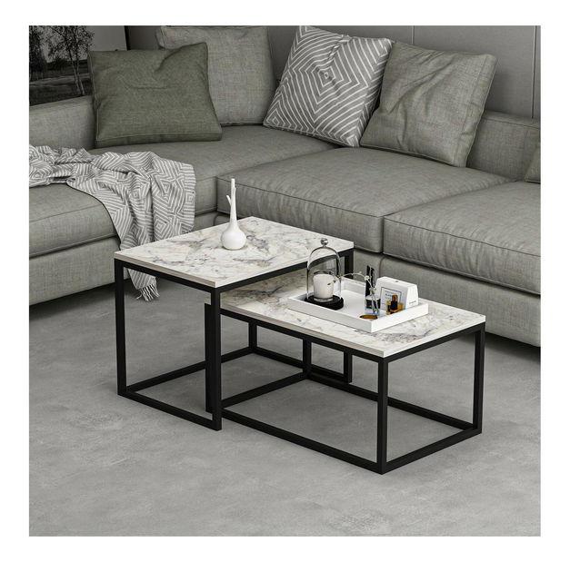 Dohányzóasztal szett (2 db.) Lajka (márvány frézia) 