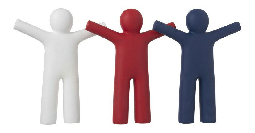 Dekorácia do domácnosti Jolipa French Riviera (biela + červená + modrá) 42x7x34cm (3ks)