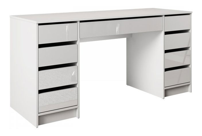 Fésülködőasztal Heranor (fehér + fényes fehér)