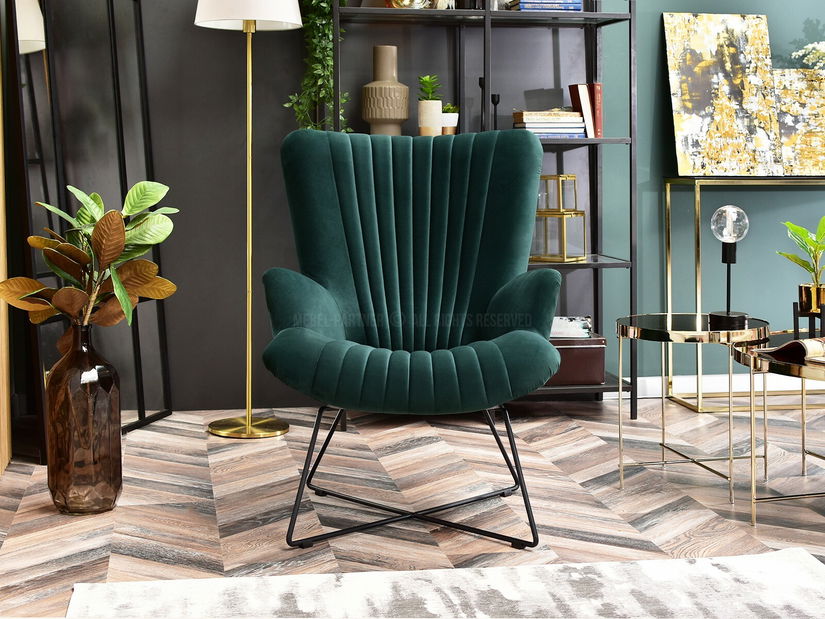 Fotoliu relax Nuttshell (verde + negru)