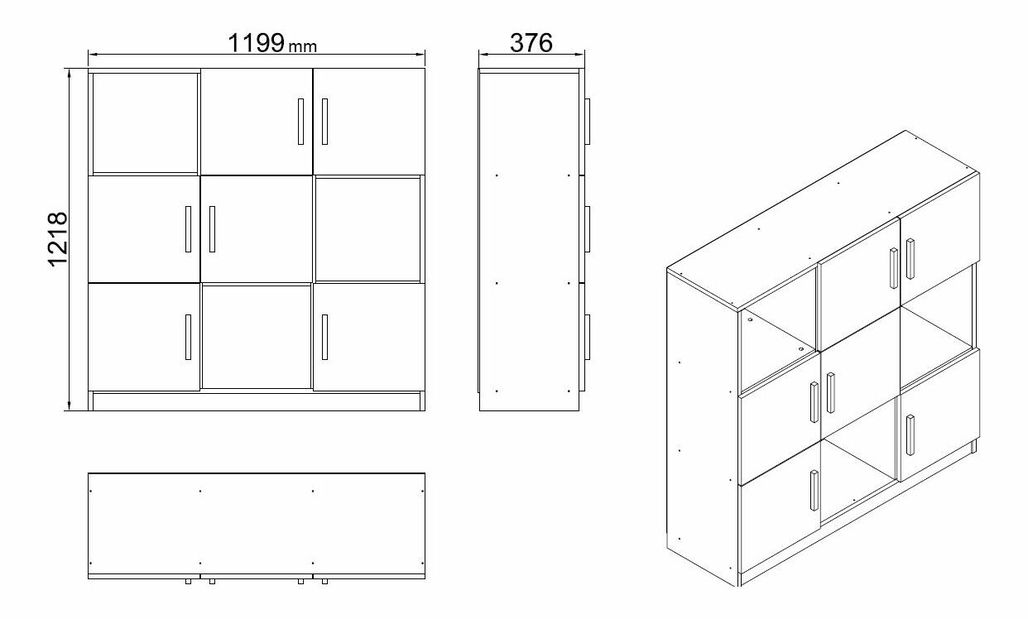 Dulap Vincent 7 (Nuc + Antracit)