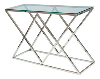 Măsuță consolă Zita (Sticlă + Cromat)