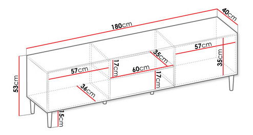 Dulap TV Sarlana 2K1P (Alb + Negru) 
