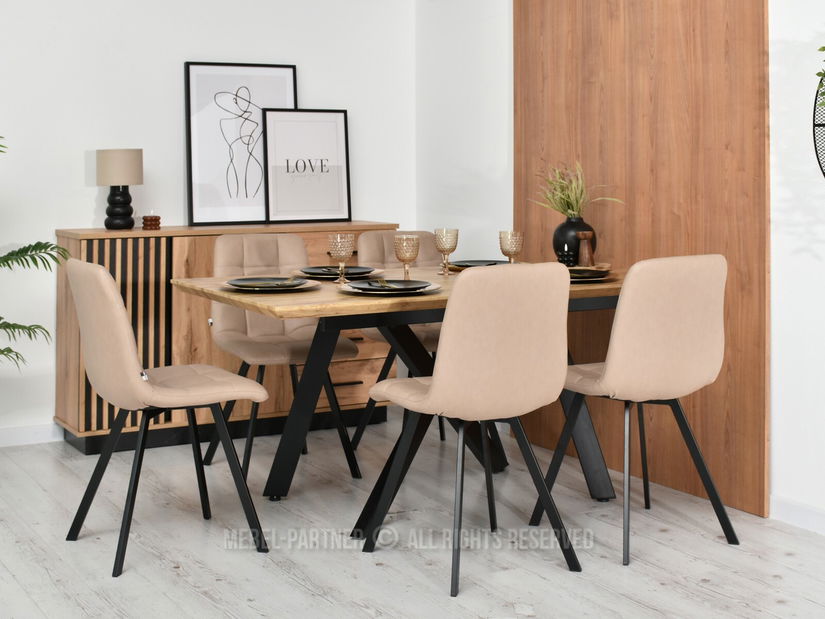 Stolica Luigo (bež + crna)