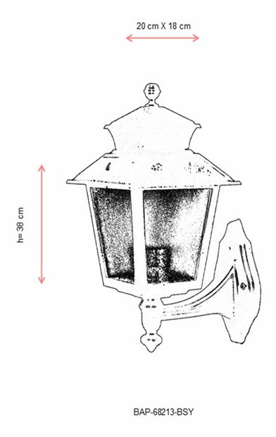Kültéri fali lámpa Dot (fekete)