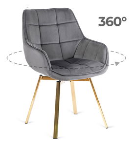 Blagovaonska stolica Mediocre (siva) 