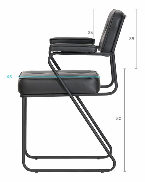 Kancelárska stolička Jupi (čierna)