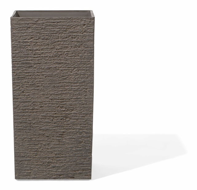 Set 3 ks. kvetináčov GANIO (kameň) (hnedá)