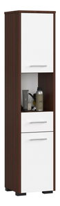 Kúpelňová skrinka Fulgor 2D 1SZ 1W (wenge + biela)