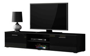 Dulap TV Baha B3 (Negru + lucios negru) 