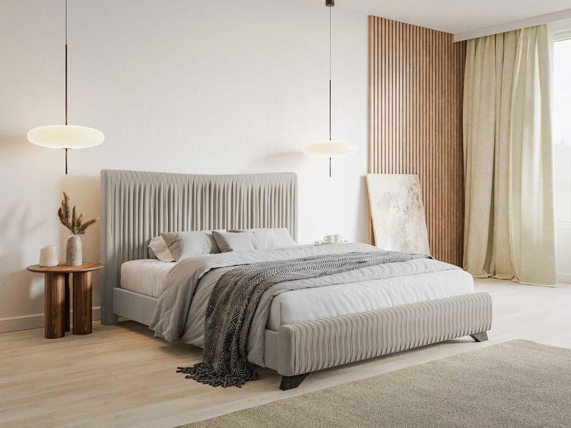 Franciaágy 180 cm Batam 180 (ágyráccsal) (bézs + barna)