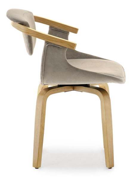 Jedálenská stolička Madres (béžová + dub)