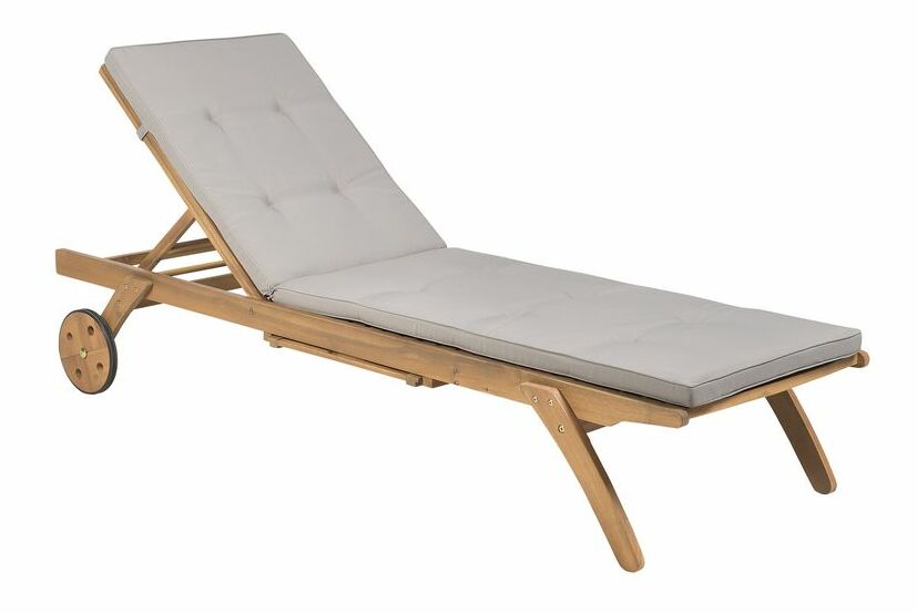 Șezlong pentru grădină Cessi (gri închis)