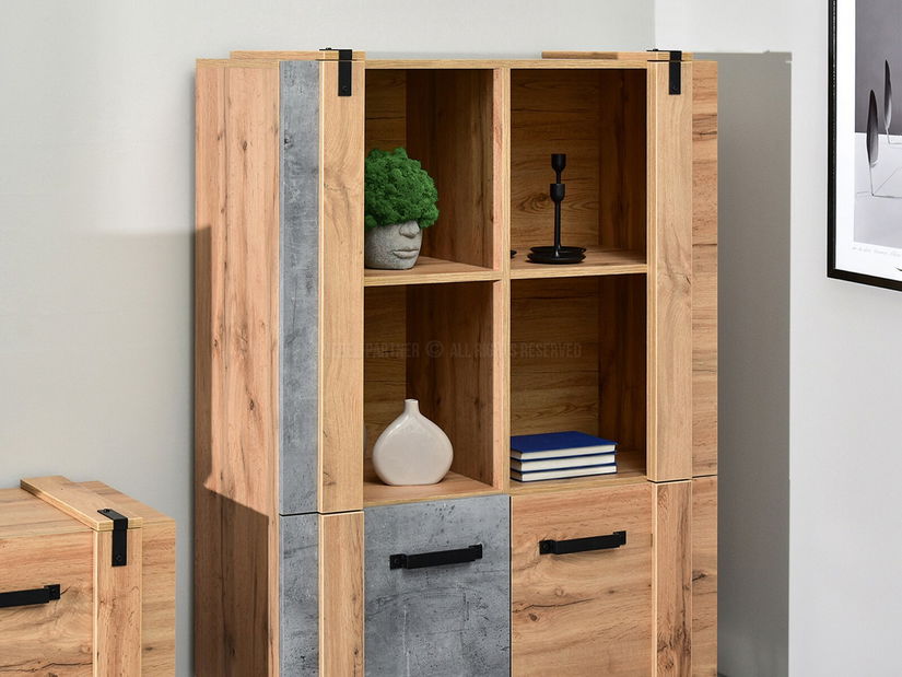 Set za dnevni boravak Suspendera SH04 (hrast + crna)