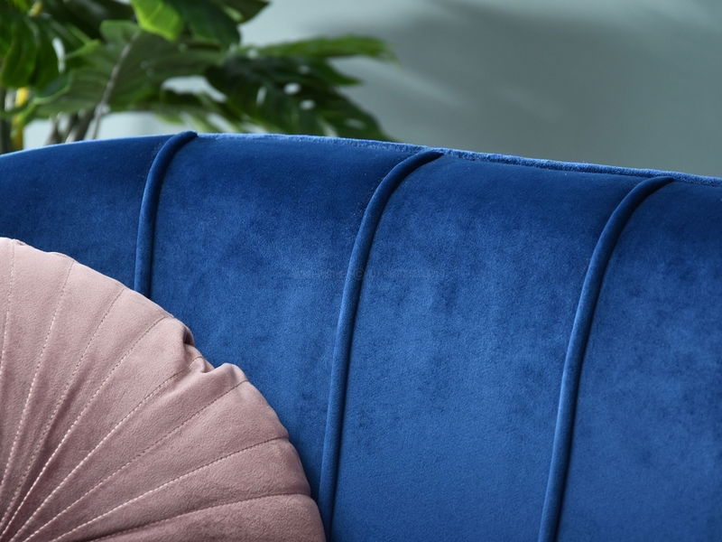 Sofa Etimee S (mornarsko plava + zlatna)