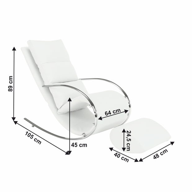 Fotoliu balansoar Reta (Alb) *vânzare stoc