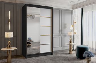 Ruhásszekrény Vigala 3 (fekete + fehér)