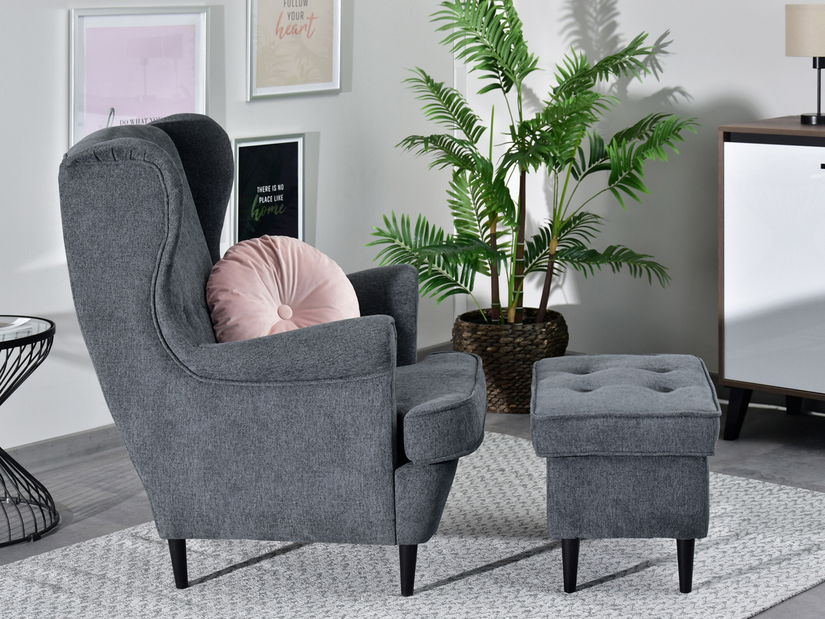 Taburetka Muriera (grafitová + biela)