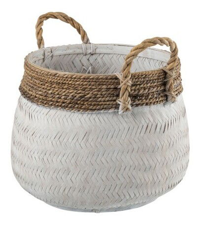 Kôš Jolipa odkladanie a skladovanie (biela + hnedá) 36x47x47cm 