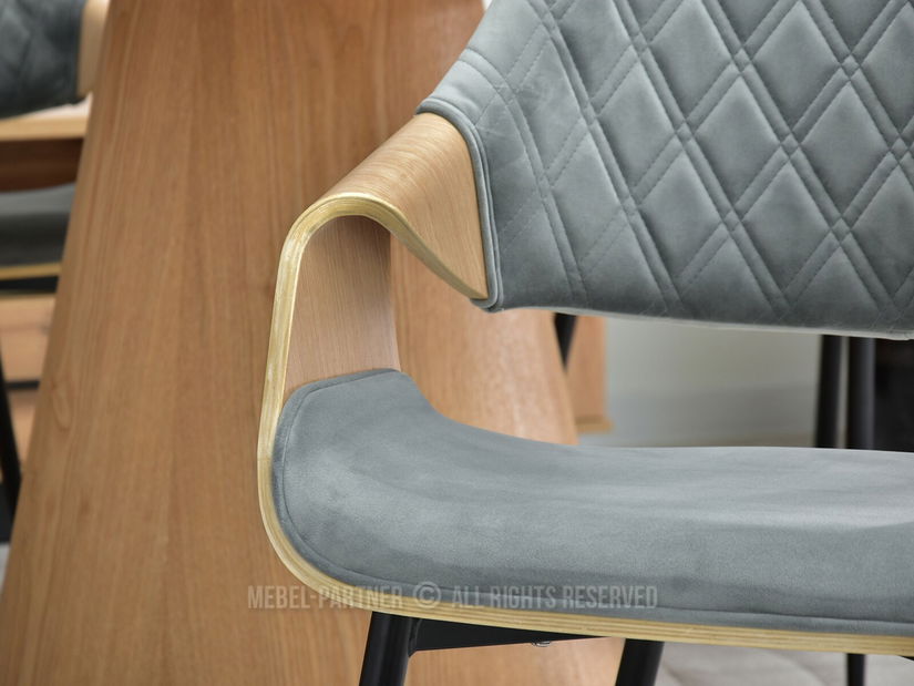 Stolica Rolf K (hrast sivi + crna)