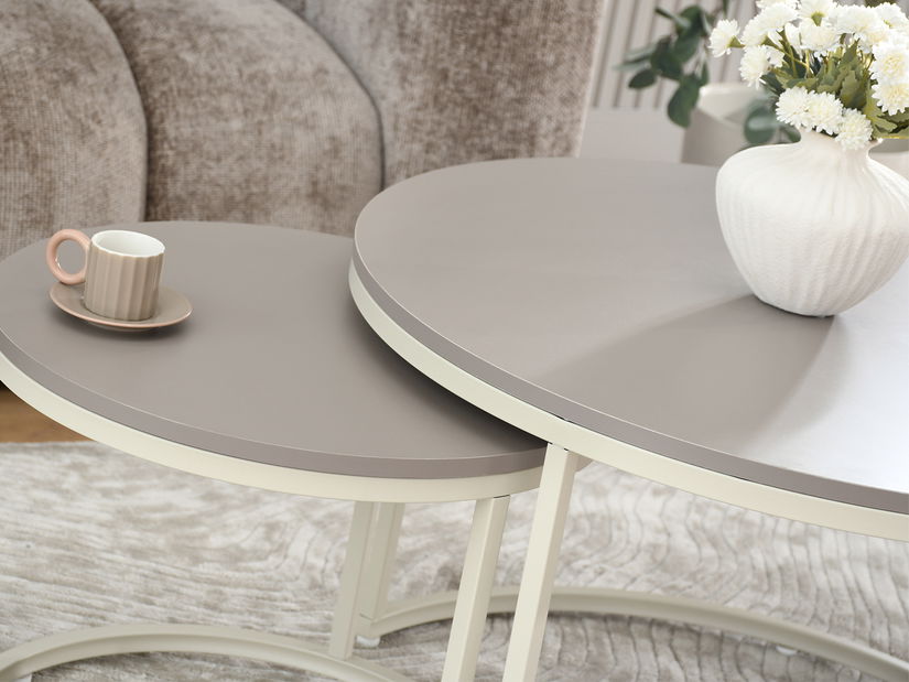 Konferenčný stolík Krael (béžová + krémová)