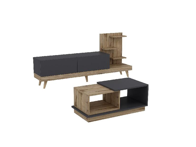 Mobilier living Dido (antracit + Nuc)