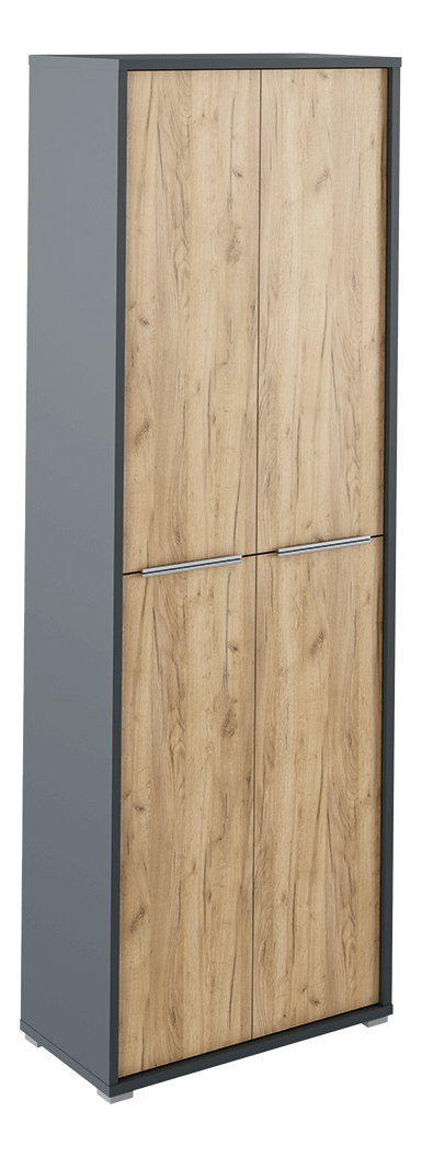 Policová skriňa Hamila NEW TYP 05 (grafit + dub artisan)