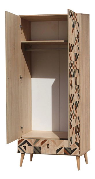 Dulap de haine Cettelona (Multicolor)