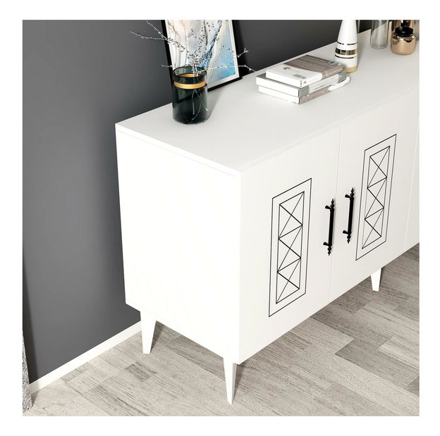 Konzolový stolík Lademe 1 (biela) 