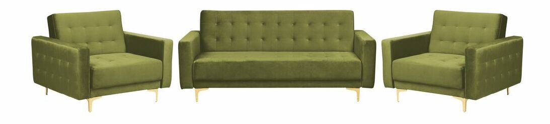 Set canapea fotoliu 3+1+1 Aberde (verde)