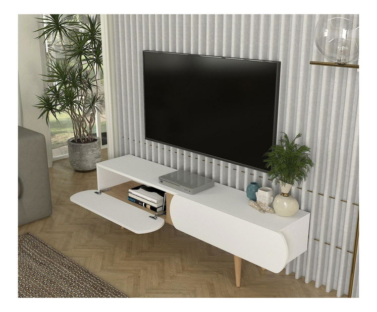 TV stolík/skrinka Eleonor 150 (dub biely)