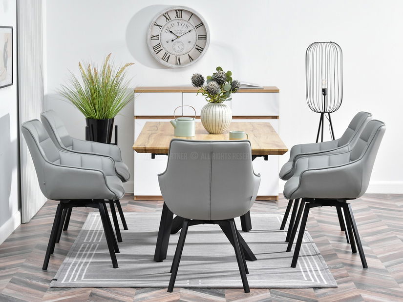 Stolička Aranbura (sivá + čierna)