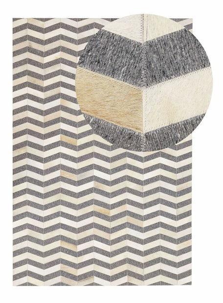 Covor 140x200 cm BAGIZ (bej + gri închis)