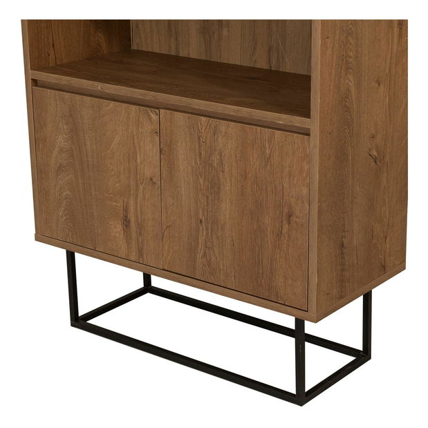 Súprava nábytku do obývacej izby Laxi 25 (orech + čierna)