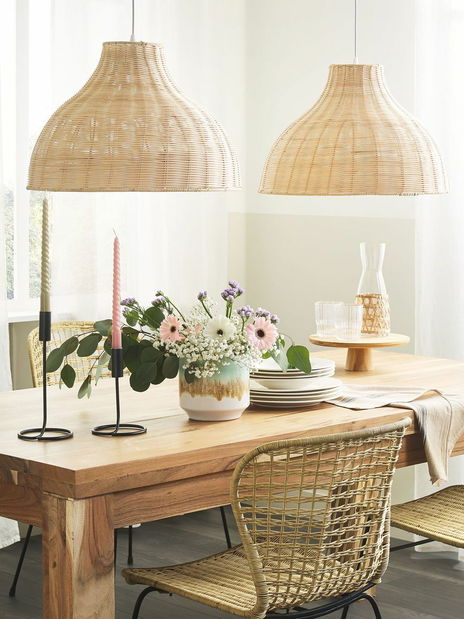 Závesná lampa MOLI (svetlé drevo)