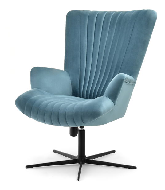 Relaxačné kreslo Elesenta (modrá + čierna)