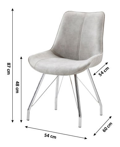 Scaun de sufragerie Manoda (gri)