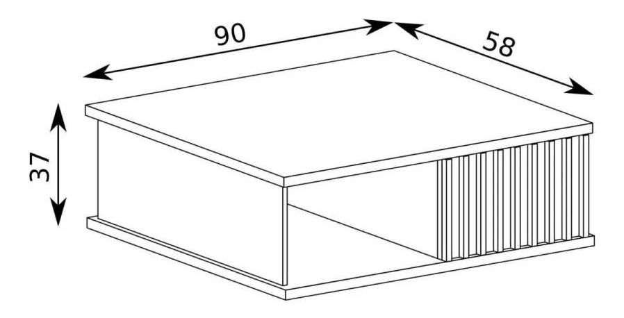 Stolić za kavu Claudi 08 (hrast artisan)