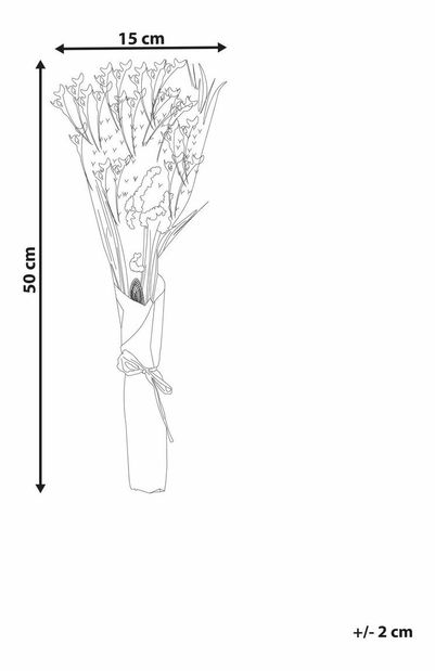Kytica sušených kvetov Zion (ružová) 