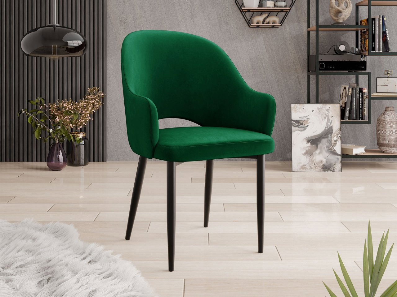 Jedálenská stolička Dezja (smaragdová) 