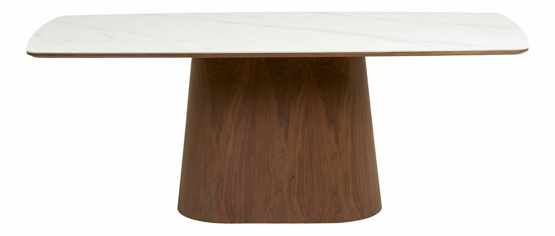 Jedálenský stôl Nealina 3 (biela + tmavohnedá)