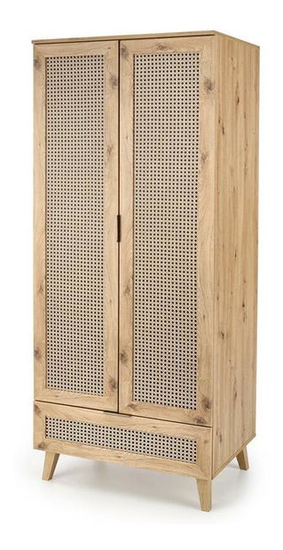 Šatníková skriňa 80 cm Borrae (čierna)