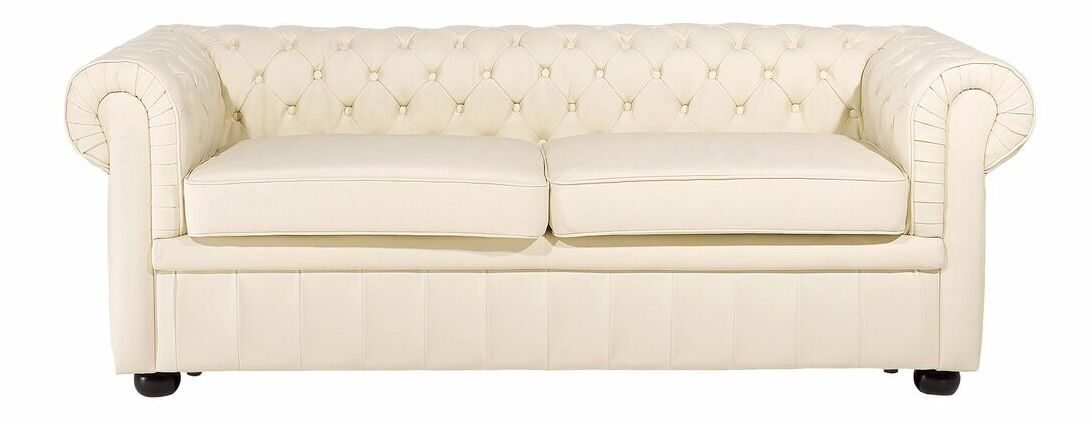 Set de ședere CHICHESTER (piele) (bej) (pentru 4 persoane)