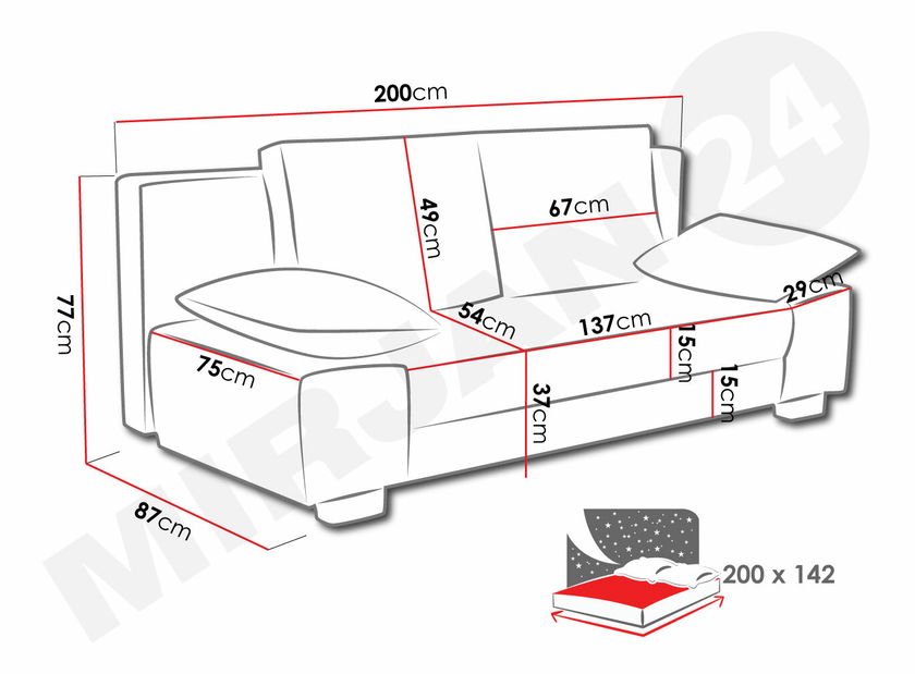 Rozkladacia pohovka Sarel *bazar