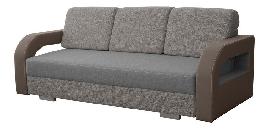 Pohovka trojsedačka Liku (svetlohnedá + svetlosivá)