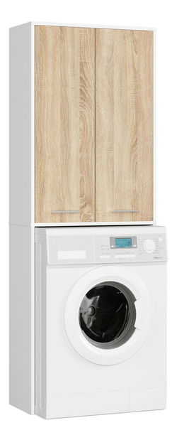Skrinka nad práčku Fulgor 180 (biela + dub sonoma)