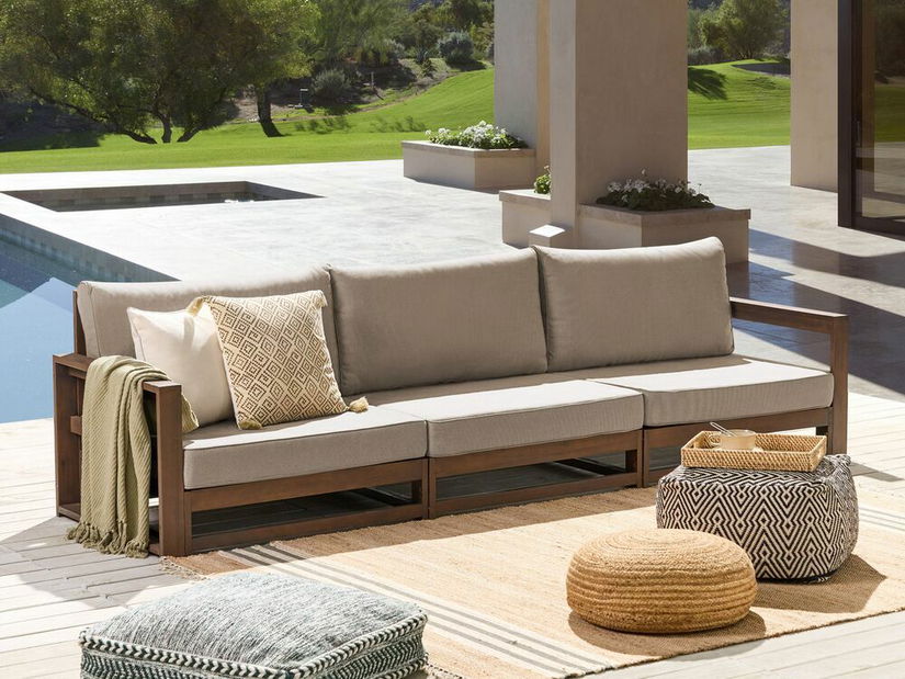 Kerti kanapé Timza (sötét akácfa, mahagóni) 