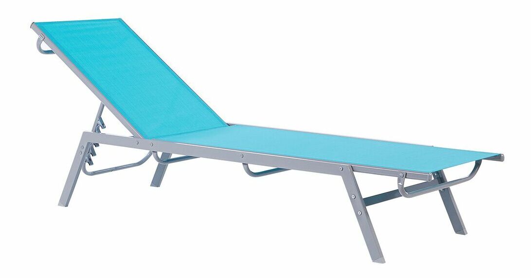 Zahradné lehátko NESS (textil) (modrá)