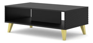 Dohányzóasztal HG Rowanna (fényes fekete + arany)