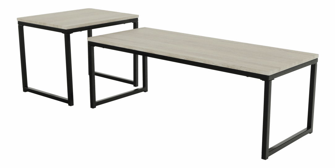 Set 2 buc mese de cafea Kastty typ 2 (stejar sonoma + negru) *vânzare stoc